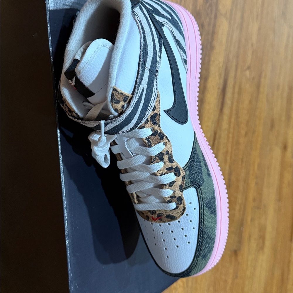 Nike Air Force 1 Animal Print Sneakers - Picture 3 of 5